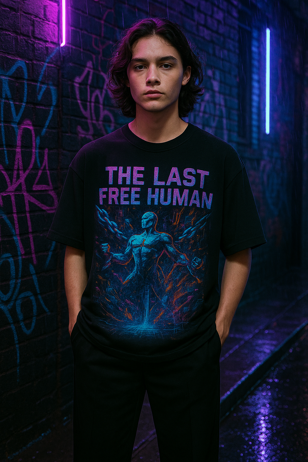 Last Free Human Oversized T-Shirt